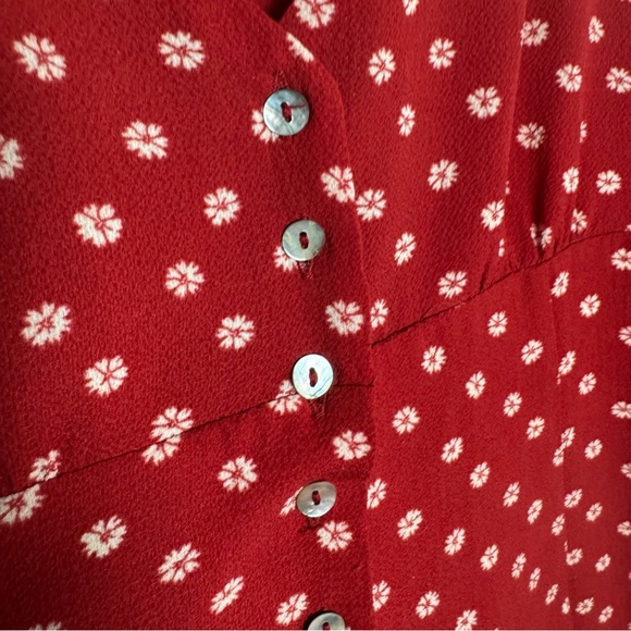 Forever 21 Red Floral Pattern mini dress 00s Style Y2K‎ grunge - Picture 3 of 9